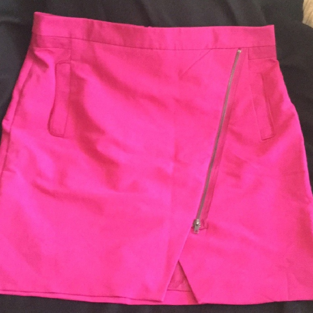 Neon Pink Zipper Skirt